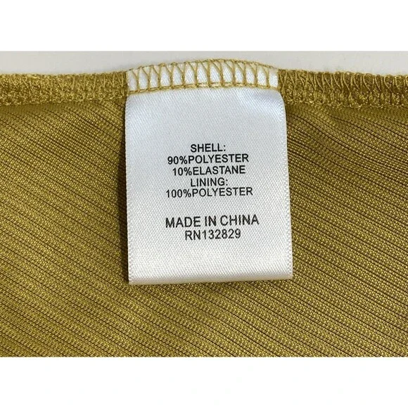 Lovers + Friends Wrap Dress Women's XS Gold Belted Corduroy Ribbed Revolve NEW - Picture 14 of 14